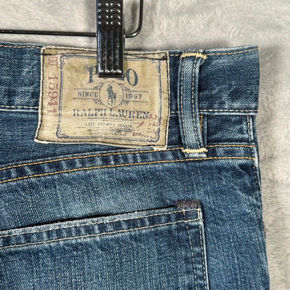 Ralph Lauren Jeans‎ Mens 36x30 (Actual 38x31) Blue Slim Straight 018 - Picture 11 of 15